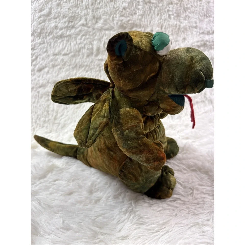 Vintage 1990s Chosun Tie Dye Dragon Plush Squeaky Honking Dinosaur 12